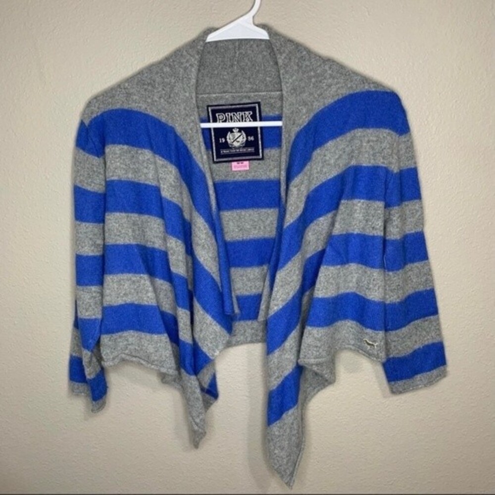 PINK by Victoria’s Secret y2k vintage cropped striped cardigan size medium